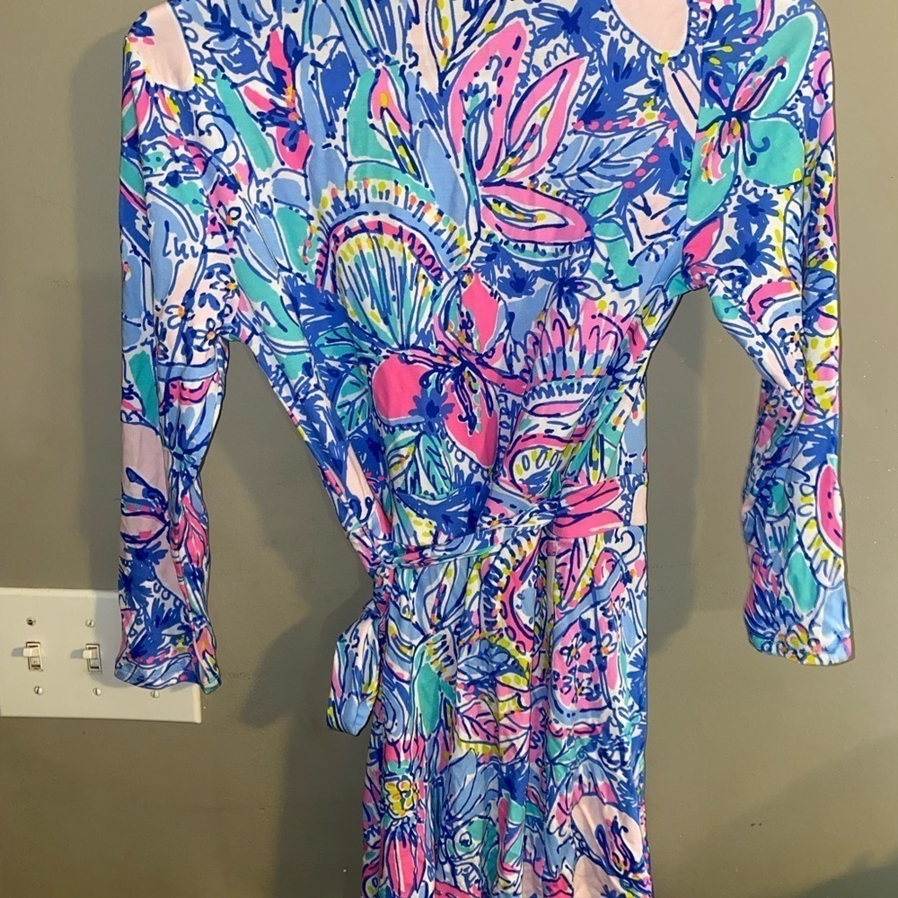 New! Lilly Pulitzer Karlie Wrap Romper Size XS - Picture 3 of 5